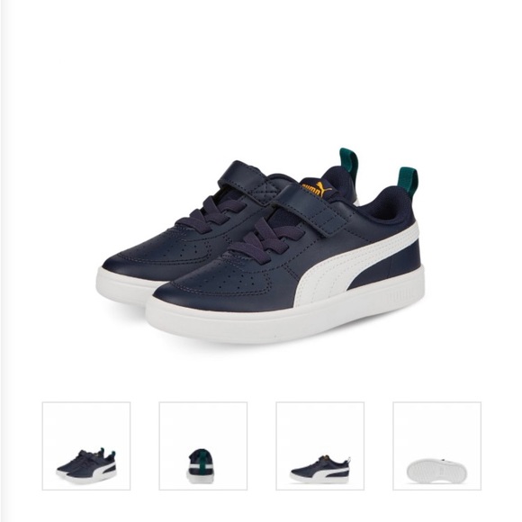 Kids (12.5) Blue Puma Rickie Tennis Shoe - Picture 2 of 5